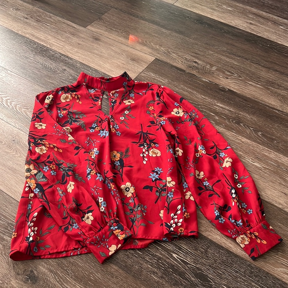 70s style floral top